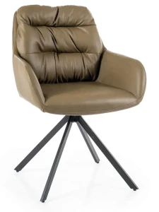 Krzesło tapicerowane Spello skóra syntetyczna - oliwka