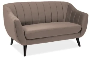 Sofa tapicerowana Elite 2 Velvet ciemny beż Bluvel 40