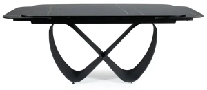 Stół rozkładany Infinity Ceramic 160-240 cm czarny azario black/czarny mat