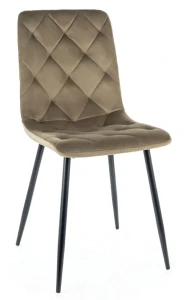 Krzesło tapicerowane Jerry Velvet oliwka Bluvel 77