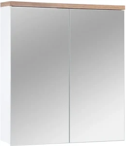 Szafka łazienkowa z lustrem 60 cm BALI biała