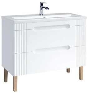 Zestaw mebli łazienkowych FIJI WHITE 100 cm z umywalką Spirit - 5 elementów