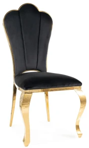 Krzesło tapicerowane Queen Velvet czarny Bluvel 19