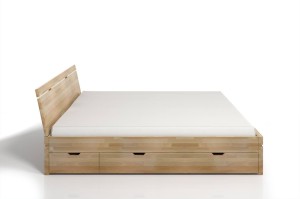 Łóżko drewniane bukowe z szufladami SPARTA Maxi & DR 120-200x200