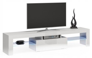 Stolik szafka RTV Tako 160 cm biały mat/połysk