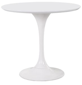 MODESTO Stół TULIP FI 90 biały - MDF, metal