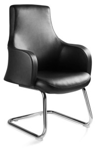 Krzesło biurowe Blossom Skid eko skóra czarna