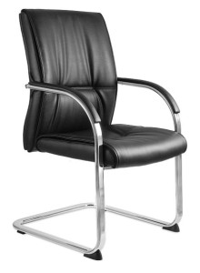 Krzesło biurowe Brando Skid eko skóra czarna