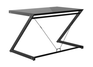 Biurko DD Z-Line Computer Desk - Szklany czarny/czarny
