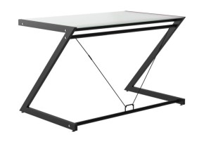 Biurko DD Z-Line Computer Desk - Szklany czarny/biały