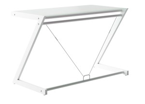 Biurko DD Z-Line Desk Plus - Szklany biały/biały