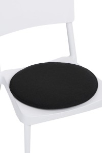 Poduszka na krzesło okrągła czarna