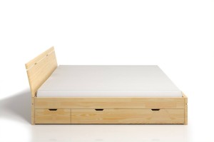 Łóżko drewniane sosnowe z szufladami SPARTA Maxi & DR 200x200