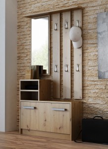 Garderoba wieszak lustro szafka na buty | Dąb Artisan