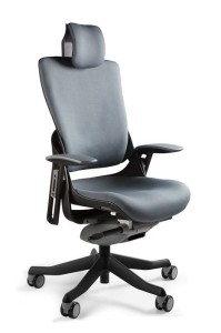 Fotel gabinetowy ergonomiczny WAU 2 czarny BL417 SLATEGREY