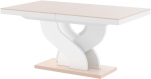 Stół rozkładany BELLA 160-256 Cappucino-biały połysk