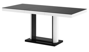 Stół rozkładany QUADRO 120-168 Czarno-biały mat