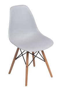 Krzesło P016W  light grey, drewniane nogi