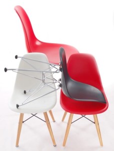 Krzesło JuniorP016 czerwone, drew. nogi