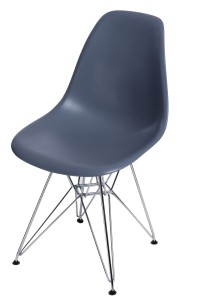 Krzesło P016  dark grey, chromowane nogi