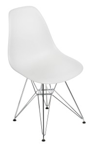 Krzesło P016  light grey, chromowane nogi