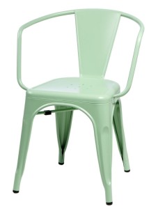 Krzesło Paris Arms zielone inspirowane Tolix