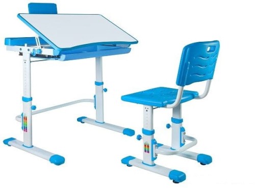 Regulowane biurko dziecięce Candy niebieskie
