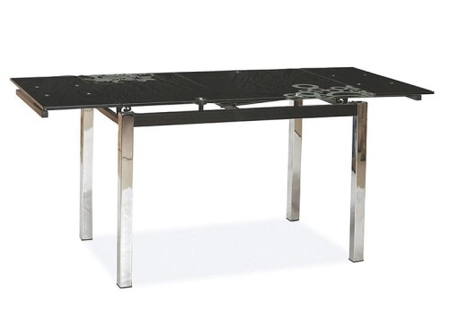 Stół rozkładany GD017 110-170 cm czarny/chrom