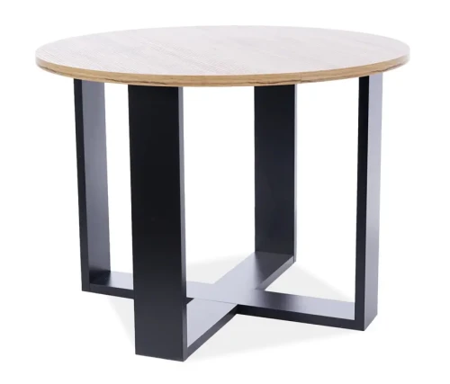 Stolik Egoa dąb wotan/czarny 65 cm