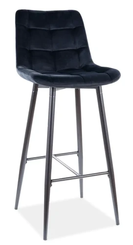 Hoker tapicerowany Chic H-1 Velvet Bluvel 19 czarny