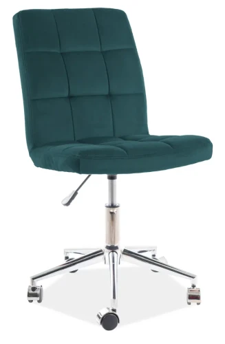 Fotel obrotowy Q-020 Velvet zielony Bluvel 78