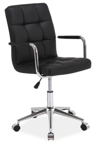 Fotel obrotowy Q-022 czarna ekoskóra