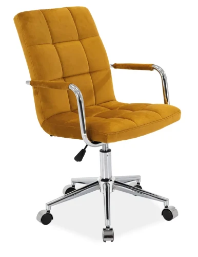 Fotel obrotowy Q-022 Velvet curry Bluvel 68