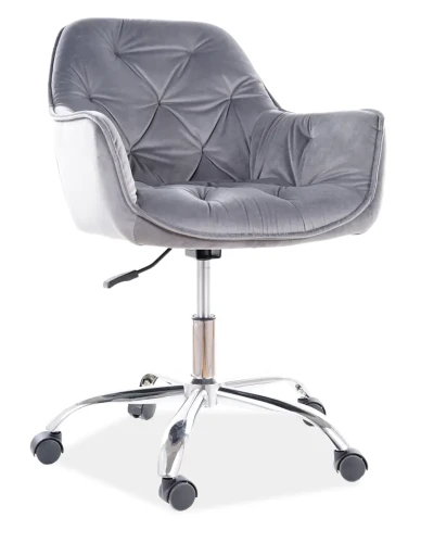 Fotel obrotowy Q-190 Velvet szary Bluvel 14