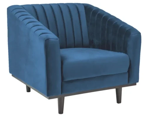 Fotel tapicerowany Asprey 1 Velvet granatowy Bluvel 86