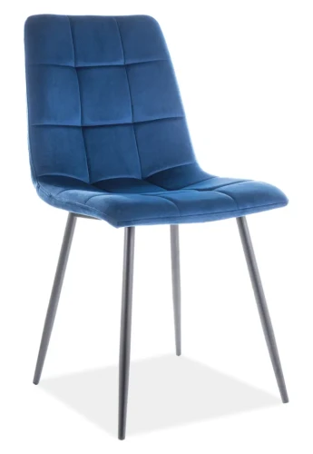 Krzesło tapicerowane Mila Velvet granatowy Bluvel 86