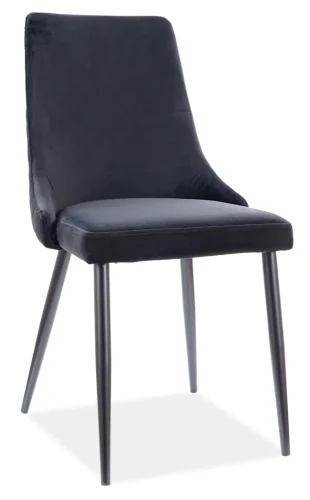 Krzesło tapicerowane Piano B Velvet czarny Bluvel 19