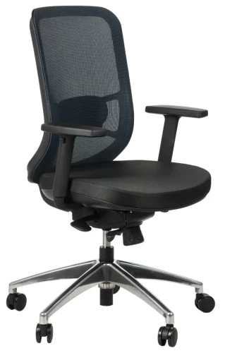 Fotel biurowy z wysuwem siedziska GN-310 Aluminium/Niebieski