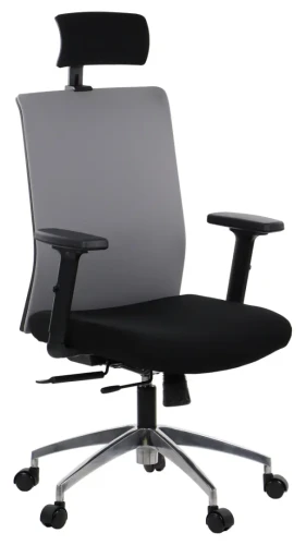 Fotel biurowy z wysuwem siedziska RIVERTON F/H/AL Czarny-Szary