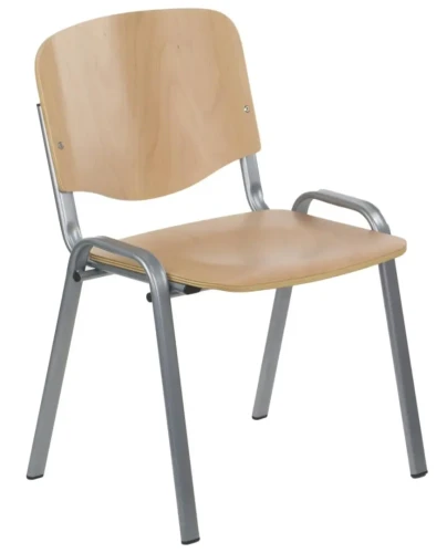 Krzesło konferencyjne sklejkowe TDC-07 Aluminium/Buk