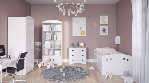 Zestaw mebli dziecięcych z łóżkiem 140x80 JULIA
