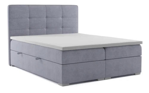 Łóżko kontynentalne Loft z pojemnikiem 140x200 dwuosobowe tapicerowane