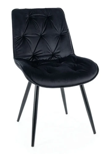 Krzesło tapicerowane Cherry II Velvet czarny Bluvel 19