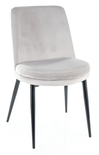 Krzesło tapicerowane Kayla Velvet jasnoszary Bluvel 03