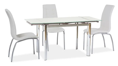 Stół rozkładany GD019 100-150 biały/chrom