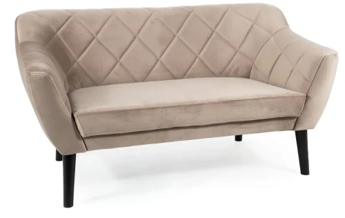 Sofa tapicerowana Karo 2 Velvet wenge - ciemny beż Bluvel 40