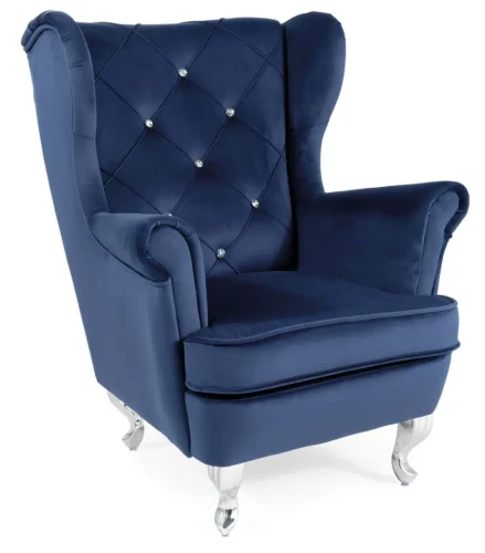Fotelik dziecięcy Lili Velvet granatowy Bluvel 86