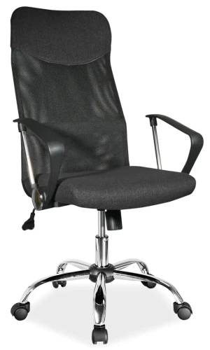 Fotel obrotowy Q-025 czarny materiał