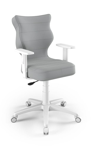 Krzesło młodzieżowe Duo wzrost 146 -176 cm velvet podstawa biała