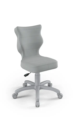 Krzesło dziecięce Petit wzrost 119-142 cm tkanina velvet podstawa szara